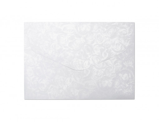 Plic C5 (162 x 229mm) decorativ color alb Roses