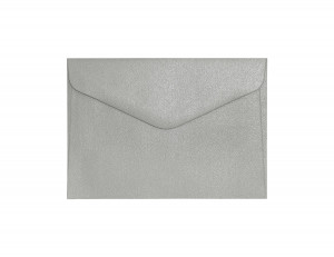 Plic C6 (114 x 162mm) decorativ color argintiu Pearl