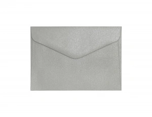 Plic C6 (114 x 162mm) decorativ color argintiu Pearl