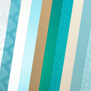 Carton decorativ Blue Shades mix A4(210x297)