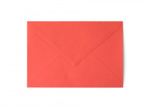 Plic B6(125x176mm) decorativ color rosu Smooth