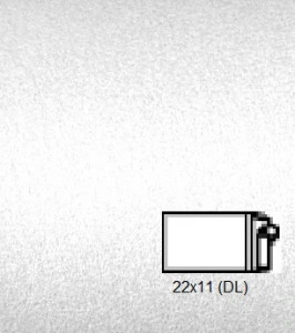 Plic Fedrigoni Sirio Pearl Ice White DL (110 x 220 mm) 50 buc/set