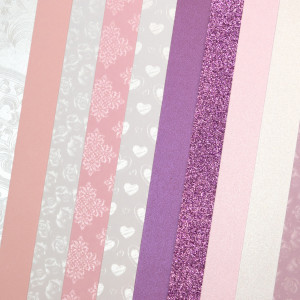Carton decorativ Mix roz A4(210x297)