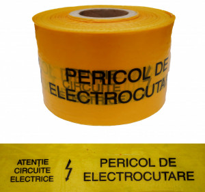 Banda avertizoare cabluri electrice 15 cm/500 m