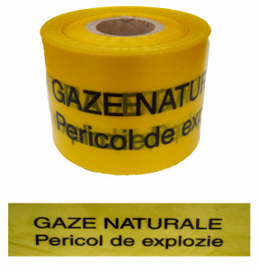 Banda avertizoare gaz 15 cm/500 m
