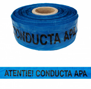 Banda avertizoare apa cu fir inoxidabil 10 cm/250 m