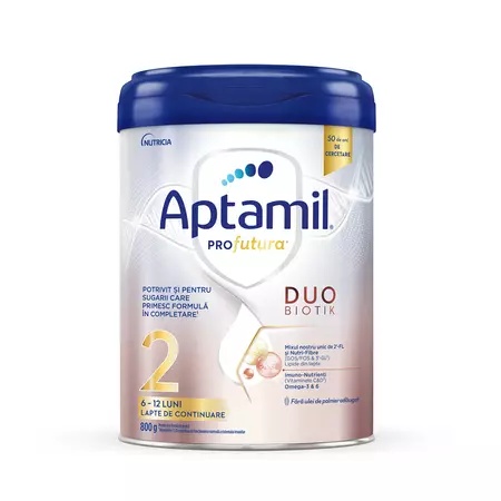 Aptamil Profutura 2 DuoBiotik, formula de lapte praf 6-12 luni x 800 grame