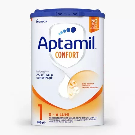 Aptamil Confort 1, formula de lapte praf 0-6 luni x 800 grame