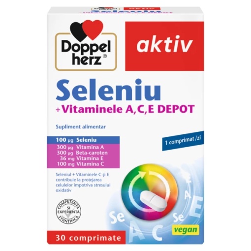 Doppel Herz Aktiv Seleniu + Vitamina A, C si E x 30 comprimate
