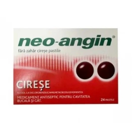 Neo-Angin fara zahar cirese x 24 comprimate de supt