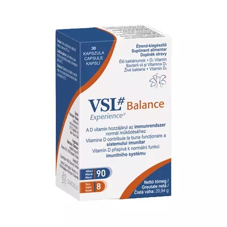 VSL Balance Bacterii vii si Vitamina D x 30 capsule