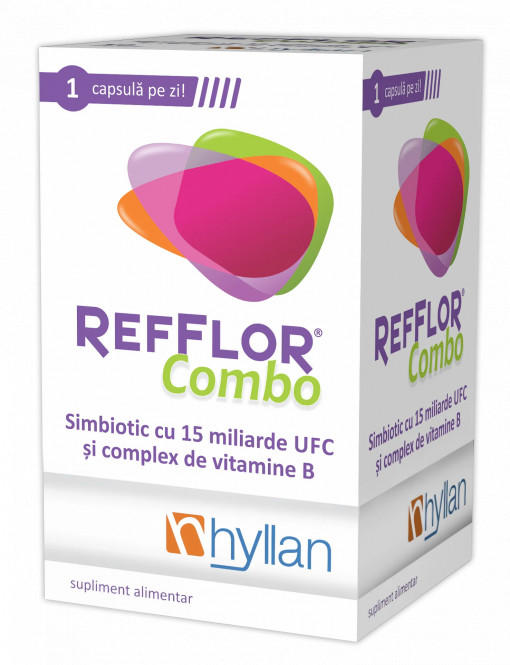 Refflor Combo Probiotice + Vitamina B x 10 capsule