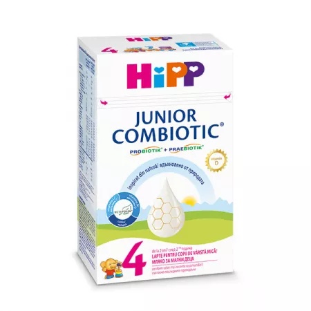 Hipp Junior Combiotic 4, formula de lapte praf de crestere de la 2 ani x 500 grame