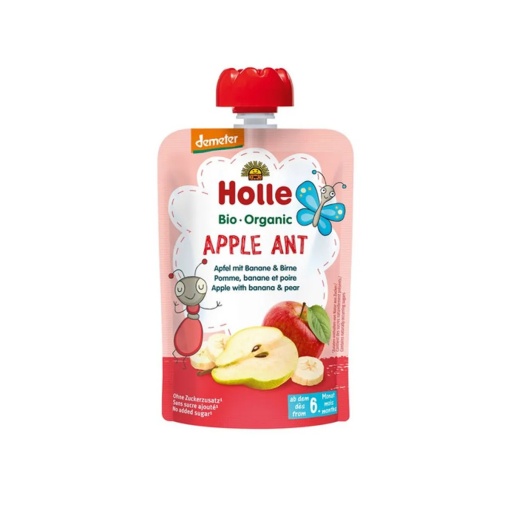 Holle Piure BIO cu mere, banane si pere x 100 grame