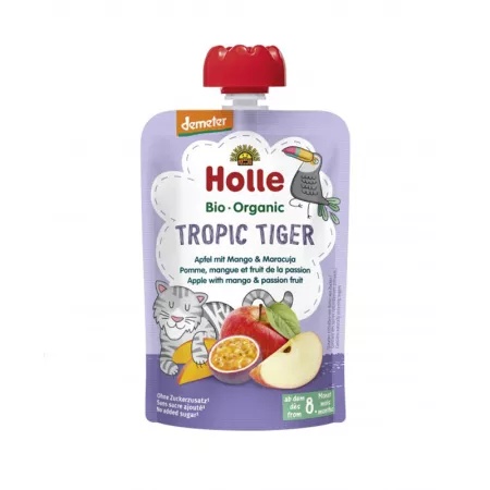 Holle Piure BIO cu mere, mango si Fructul pasiunii x 100 grame