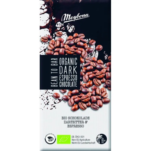 Meybona Ciocolata neagra BIO cu Espresso Nibs x 100 grame