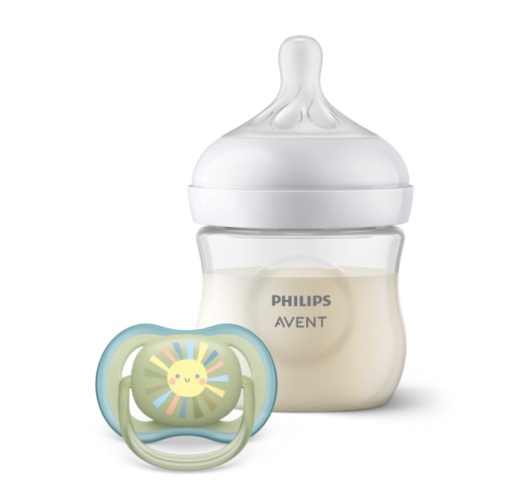 Philips Avent Set Biberon Natural Response x 125ml + Suzeta 0-6 luni (cod SCD837/10)