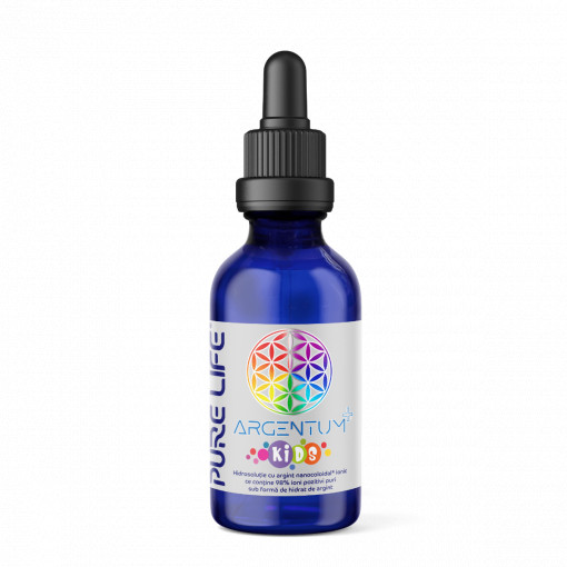 Pure Life Argentum+ KIDS 15 ppm Argint Coloidal cu pipeta x 60ml