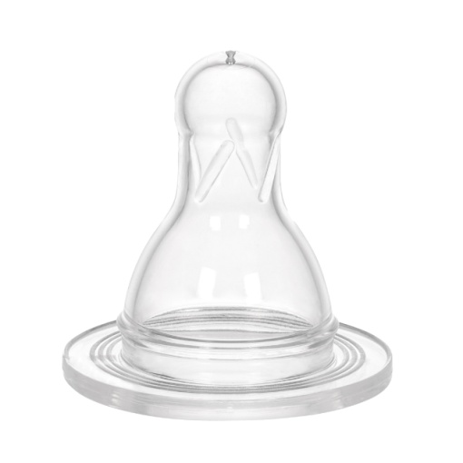 Pine Natura Tetina din silicon cu flux lent, 6-18 luni x 1 bucata