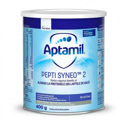 Aptamil Pepti Syneo 2, formula de lapte praf de la 6 luni x 400 grame