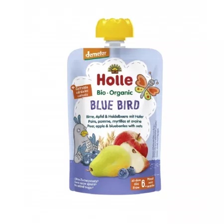 Holle Piure BIO cu mere, pere, afine si ovaz x 100 grame