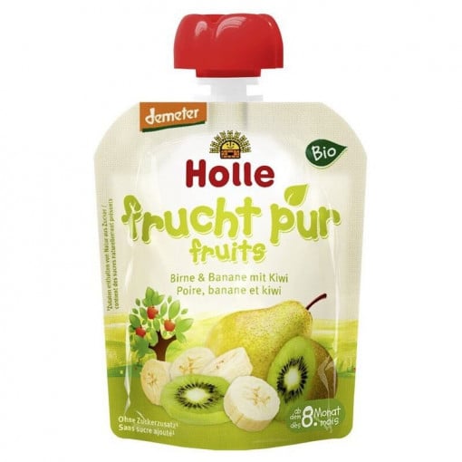 Holle Piure BIO cu pere, banane si kiwi x 100 grame