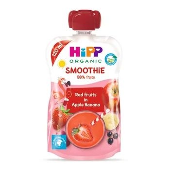 Hipp Smoothie capsuni cu mere si banane x 120 grame