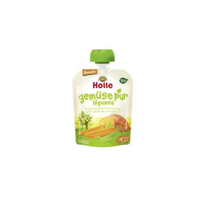 Holle Piure BIO cu morcov, cartof dulce si mazare x 100 grame