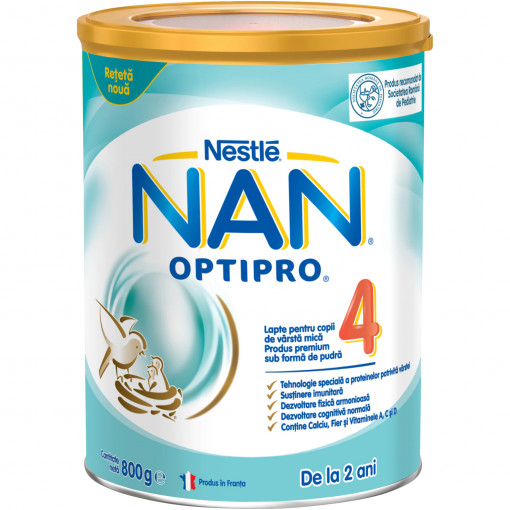 Nan 4 Optipro, formula de lapte praf de la 2 ani x 800 grame