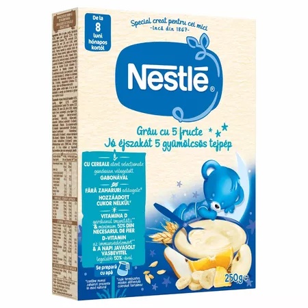 Nestle Somn Usor cu grau si 5 fructe x 250 grame