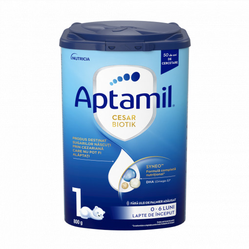 Aptamil Cesar Biotik 1, formula de lapte praf 0-6 luni x 800 grame