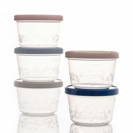 Thermobaby Set 5 recipiente gradate cu capac, capacitate 250ml