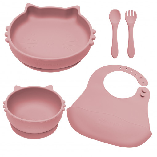 Set pentru diversificare Appekids Kitty Old Rose