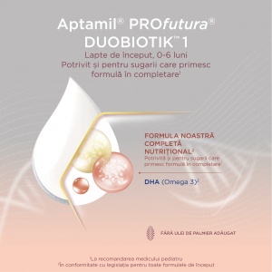 Aptamil Profutura 1, formula de lapte praf premium de la nastere x 800 grame - Img 2