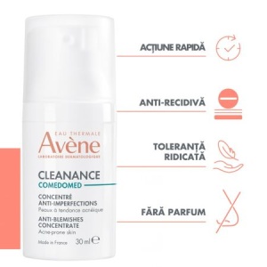 Avene Cleanance Comedomed concentrat anti-imperfectiuni pentru ten cu tendinta acneica x 30ml - Img 3
