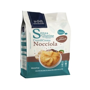 Biscuiti BIO fara gluten cu crema de alune x 200 grame, Sottolestelle