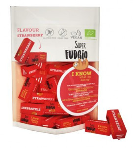 Caramele vegane BIO cu aroma de Capsuni x 130 grame