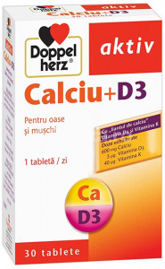 Doppel Herz Aktiv Calciu + Vitamina D3 x 30 comprimate