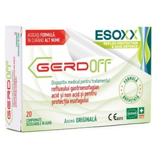 Gerdoff Esoxx impotriva refluxului gastroesofagian x 20 comprimate masticabile