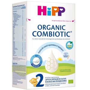 Hipp Lapte praf Bio Organic Combiotic 2, de la 6 luni x 800 grame