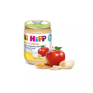 Hipp Piure BIO cu banana, mar si biscuiti x 190 grame