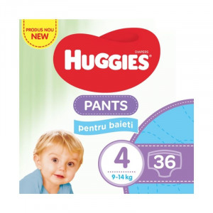 Huggies Pants Boy nr. 4 (9-14 kg) chilotei x 36 bucati