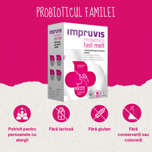 Impruvis Probiotic Fast Melt x 10 plicuri - Img 3