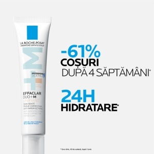 La Roche Posay Effaclar Duo+M Gel-crema anti-imperfectiuni cu pigment de culoare Light x 40ml - Img 3
