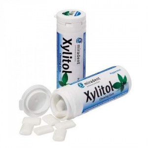 Miradent Guma de mestecat cu Xylitol si aroma de Peppermint x 30 bucati