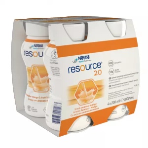 Nestle Resource 2.0 fara gluten cu aroma de ananas si mango 4 x 200ml