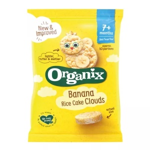 Organix Rondele BIO cu orez si banane, de la 7 luni x 40 grame
