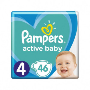 Pampers Scutece Active Baby nr. 4 (9-14 kg) x 46 bucati