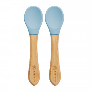 Set lingurite din bambus pentru copii Appekids Blue x 2 bucati