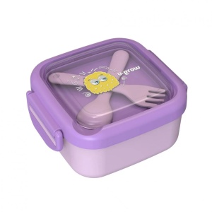 U-Grow Caserola 2in1 mov, cu lingurita si furculita